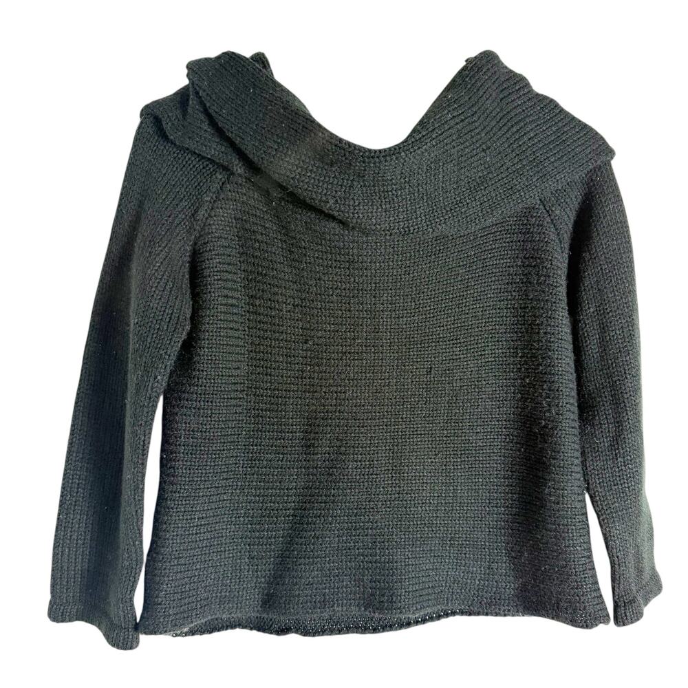 Seek The Label Black Chunky Knit Cowl Neck Long Sleeve Pullover Sweater Size S
